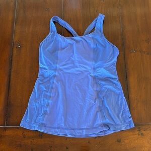 Lululemon Blue Keyhole Razorback Workout Tank Top
